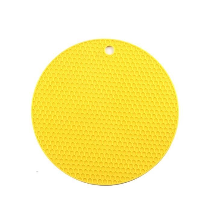 4 Dessous De Plat Silicone Nid D'Abeille | Résistant 230°C | Gris Et Bleu - 14cm