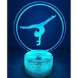 3D Gymnastique LED Lampe Art Déco Lampe la Couleur Changeant Lumières LED Décoration Maison Enfants Meilleur Cadeau Lumière DH3222-1