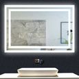 OCEAN Miroir de salle de bain avec éclairage LED, Miroir Cosmétique Mural  Illumination intégrée commutateur tactile  avec-1