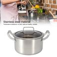 3pcs-set Casserole à Lait Pot de Soupe Poêle à Frire en Acier Inoxydable Fournitures de Cuisine HB010 -JNG-1