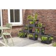 ELHO - Pot de fleurs -  Green Basics Stack & Grow Large - Living Noir - Extérieur - L 35.1 x W 50.9 x H 35.7 cm-1