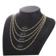 Nouveau collier de la chaîne Hommes Couleur d'or en acier inoxydable Longue pour Collier de cadeau de bijoux-1