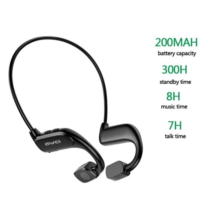 Casque sans fil étanche Double oreilles Conduction d'air Bluetooth 5.0  170mAh écouteur pour conduite natation cyclisme salle Noir - Cdiscount TV  Son Photo