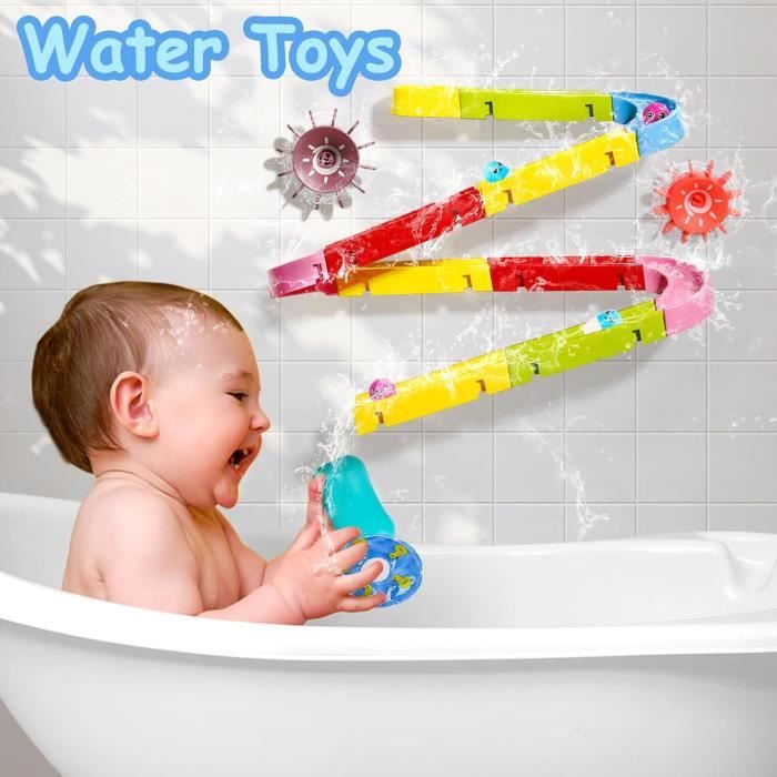 Nuheby Jouet Bain Jeux de Bain Enfant Garcon Fille 3 4 5 6 7 Ans,Construction Bain Circuit Puzzle avec Ventouses Cadeaux pour Enfant (38 Pièces Nuheby Jouet Bain Jeux de Bain Enfant Garcon Fille 3 4 5 6 7 Ans,Construction Bain Circuit Puzzle avec Ventouses Cadeaux pour Enfant (38 Pièces