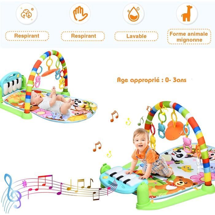 Tapis Musical d'Éveil pour Bébé - LUXS - Avec Arches de Jeu - Effets  sonores - Coloré - Cdiscount Puériculture & Eveil bébé