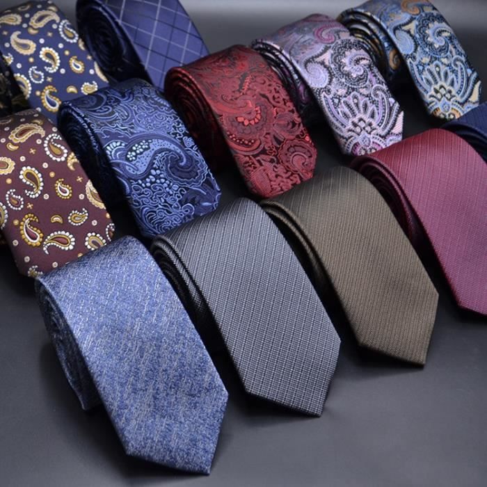 Couleur des photos Robe JACQUARD tissée pour hommes, 6cm, cravate ...