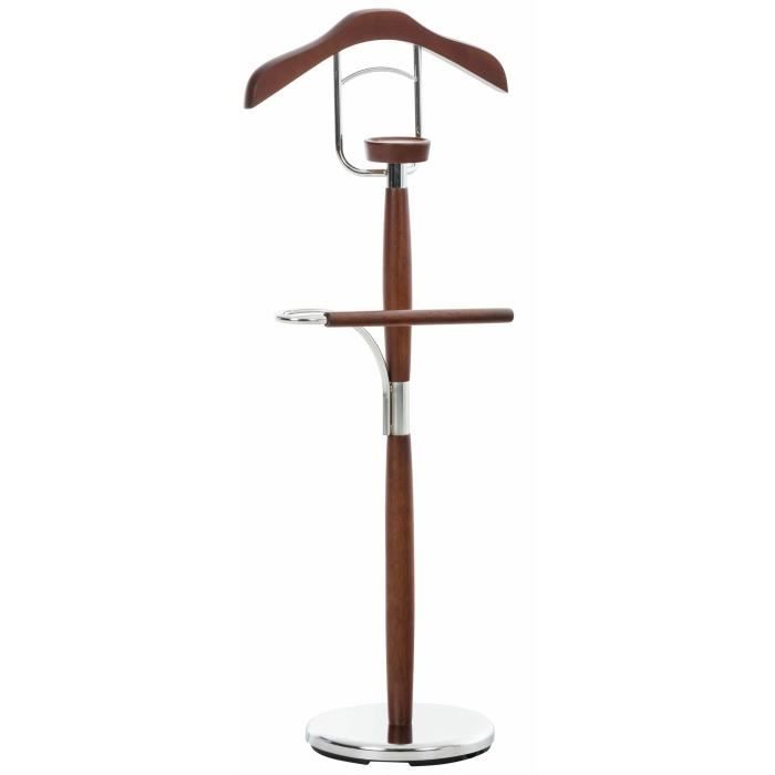 Relaxdays Valet De Chambre, Pour Vestes Et Pantalons, En MDF Et Acier, H X L X P : 116 X 47 X 28 Cm Noir Et Marron 91259310