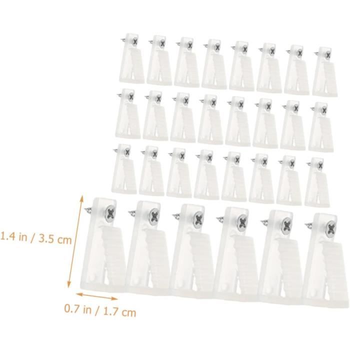 Lot De 20 Crochets Lumineux Pliables 360° - Pince Réglable 44-60 Mm Pour éclairage Mobile