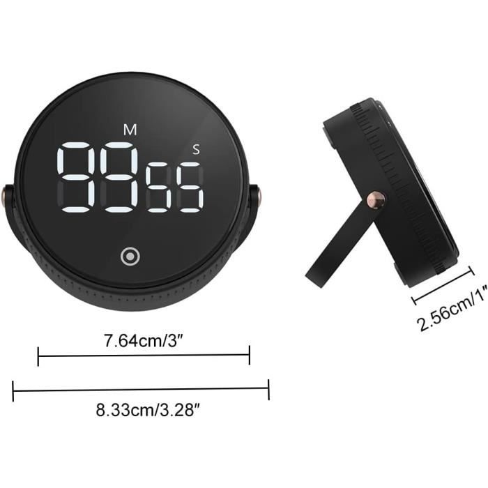 Minuterie Cube LED 4 Faces, Chronomètre Numérique avec Compte à Rebours