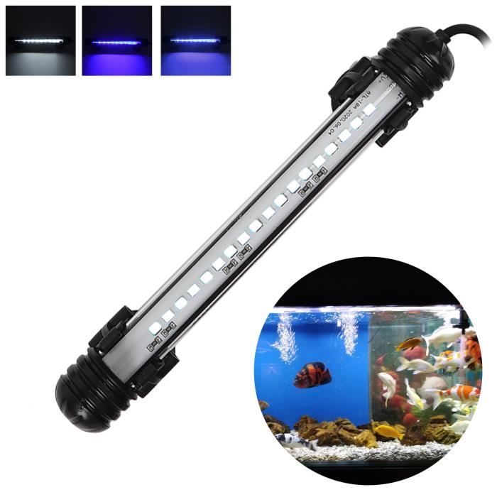 Lampe LED Submersible Pour Aquarium - 7 Couleurs Changeantes - Étanche, Réglable - Pour Eau Douce Et Eau De Mer