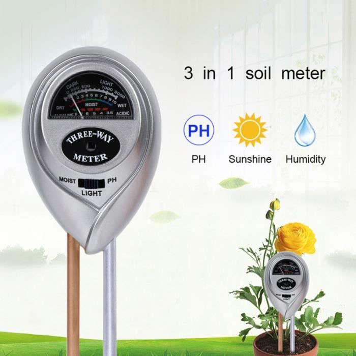 Testeur de Sol 5 en 1,Testeur d'humidité du Sol avec  PH/température/lumière/humidité pour Les Plantes Ferme Légumes Herbe Jardin  - Cdiscount Bricolage