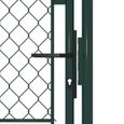 🎋2831 Portillon Acier Portail de clôture-Porte de jardin - Portillon de jardin- 100 x 200 cm Vert-2