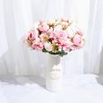 fauxaherbe Simulation de fleurs artificielles bouton de rose main bouquet meubles décoration d'intérieur simulation horten121482-2