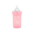 Twistshake Biberon anti-colique avec récipient à lait en poudre et mélangeur - 180 ml - Biberon sans BPA - 0+ mois - Rose-2