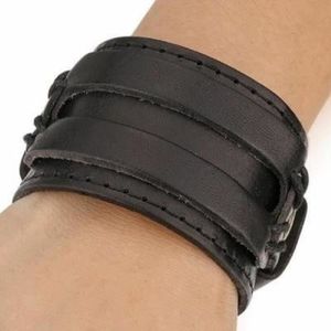 Bracelet Multi-lanières Simili Cuir Rose Aimanté - Longueur 19,5 Cm - Neuf Sans Emballage