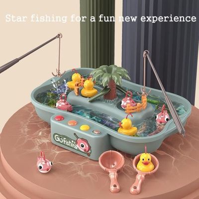 Jeu de Pêche Magnétique 3 en 1 pour Enfants - Hook Fish Hook Worm - Library time