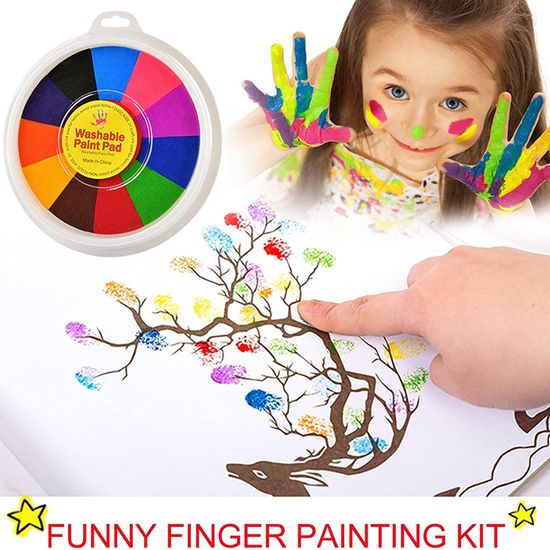 ABEIER Peinture lavable pour enfants, 12 couleurs x 60 ml,peinture au doigt non toxique pour tout-petits, fournitures de peinture artistique, cadeau pour bébé, peinture à la main ABEIER Peinture lavable pour enfants, 12 couleurs x 60 ml,peinture au doigt non toxique pour tout-petits, fournitures de peinture artistique, cadeau pour bébé, peinture à la main