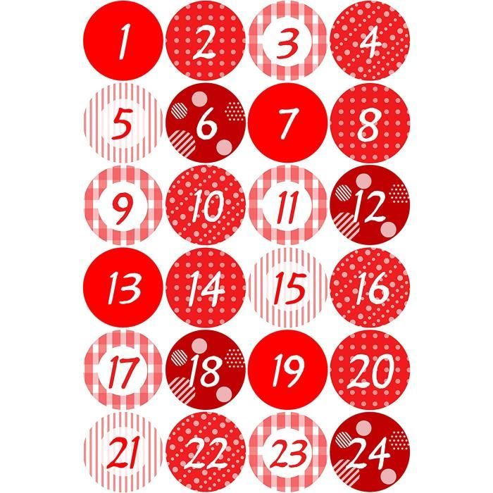 24 pcs Calendrier de l'Avent Vide, calendriers de l'avent à remplir Noël,  Papier Kraft Set de Boîtes Calendrier, Avec 1-24 autocolla - Cdiscount  Maison