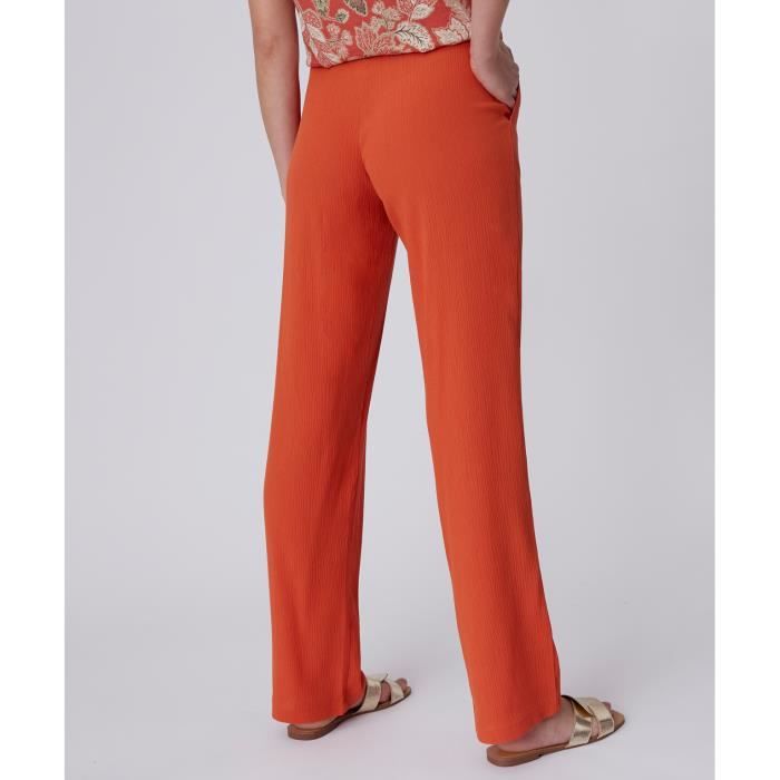 Pantalon Damart Pantalon fluide cr pon Orange Brique Orange
