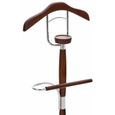 Relaxdays Valet de chambre, conçu en acier, pour vestes et pantalons, H x L x P : 105 x 45,5 x