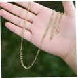 Nouveau collier de la chaîne Hommes Couleur d'or en acier inoxydable Longue pour Collier de cadeau de bijoux-3