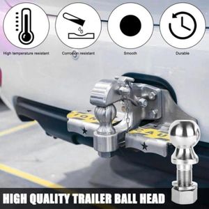 Boule D'attelage Tracteur 50 Mm – Capacité 3,5 Tonnes – En Acier Inoxydable – Pour Remorque, Tondeuse, Camion