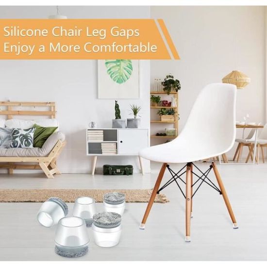 LEEGOAL 16pcs Protection Pieds De Chaise Table en silicone Couvre-pied rond  antidérapant Protection de sol Transparent - Cdiscount Bricolage