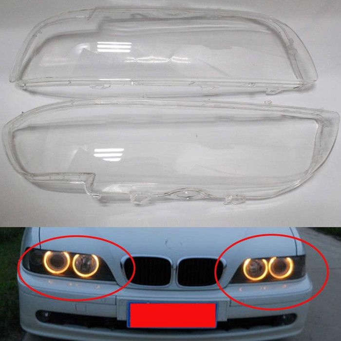 Paire Coques Phare BMW E39 1996-2003 - Transparentes - Protection Lentille - Left & Right