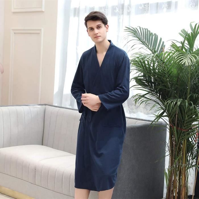 CD SIZE XL Peignoir Femme Long Flanelle Peignoir De Bain Homme Eponge Pas Cher Tricot Robe De Chambre Chaud Epais pour Hi 2206 Cdiscount Maison