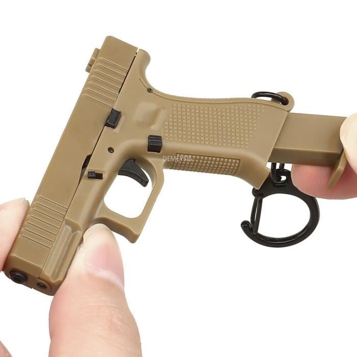 Tactique Pistolet Forme Porte-clés Mini Portable Décorations