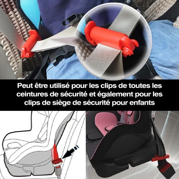 Pince Ceinture De Securite Voiture Lot de 2 Clip Ceinture Bloc Ceinture Qui Permet d Ajuster La Ceinture Pour Enfants Adultes Cdiscount Auto