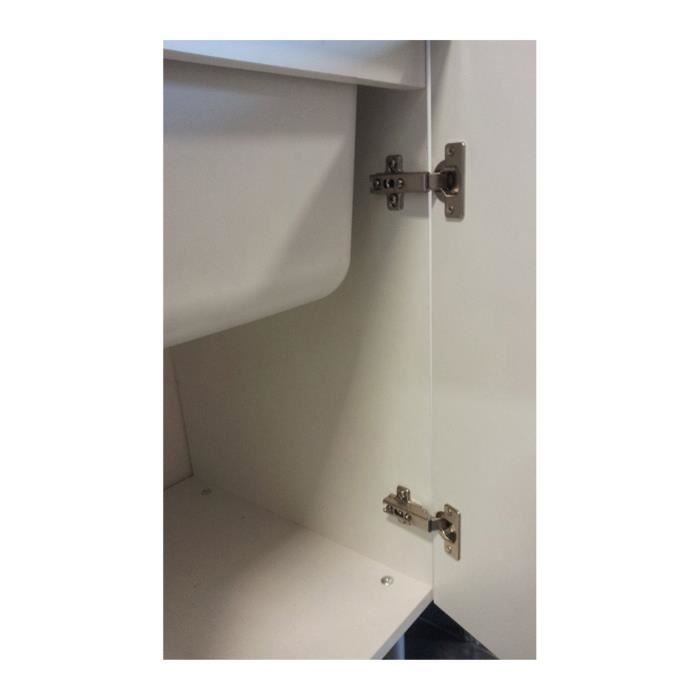 Bac à Laver Avec Meuble PVC Blanc 50x45 Cm Garden - Idéal Extérieur Et Intérieur
