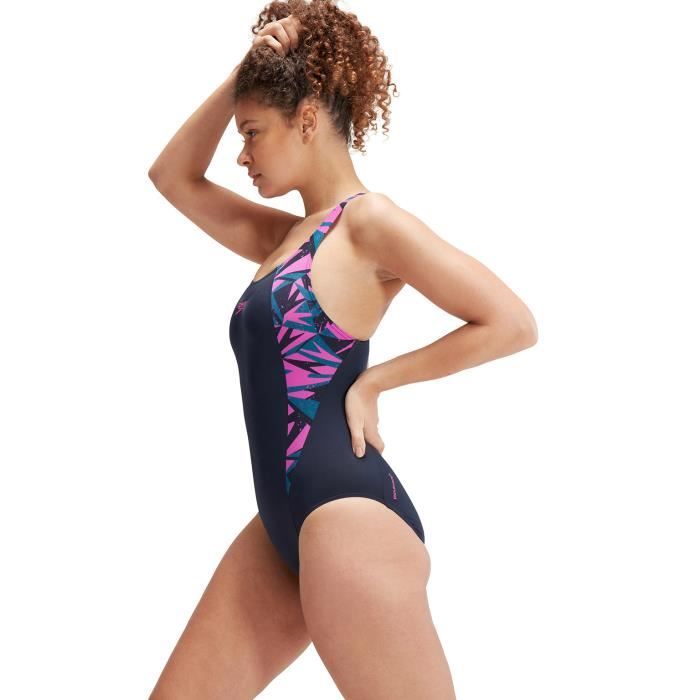 Maillot de bain 1 piece femme Speedo Eco H boom Splice Muscleb pin grn 46