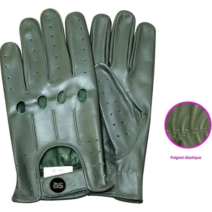 Gants Demi-doigts En PU Pour Hommes, Couleur Unie, Pour Moto, Danse De