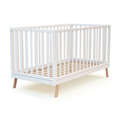 Lit enfant Lit bébé Lit junior Malia blanc chêne 70x140 cm
