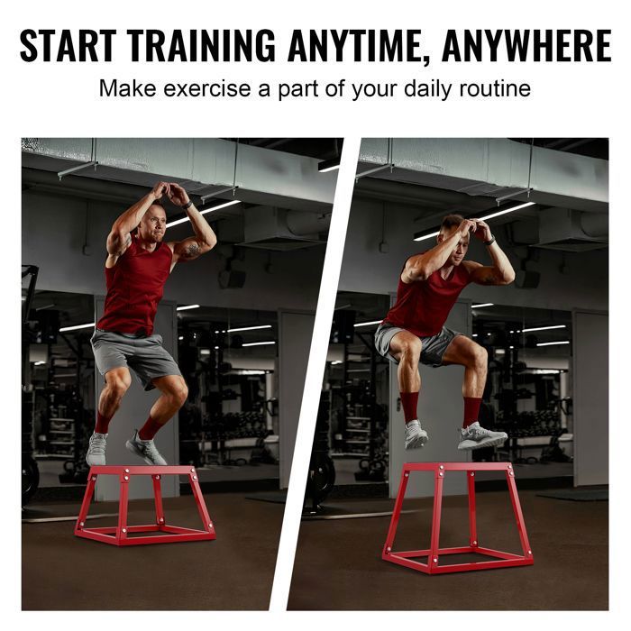 VEVOR Boîte de Pliométrie 3-en-1 Boîte à Saut Musculation Fitness Crossfit en Bois Antidérapant Hauteur 50/45/40 cm Charge 204 kg pour Entraînement Pliométrique Step-ups Pompes Squats Gym Domicile VEVOR Boîte de Pliométrie 3-en-1 Boîte à Saut Musculation Fitness Crossfit en Bois Antidérapant Hauteur 50/45/40 cm Charge 204 kg pour Entraînement Pliométrique Step-ups Pompes Squats Gym Domicile