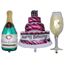 3pcs Anniversaire Foil Kits Ballons Pour Birthday Party Decoration