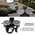 Qiilu Compteur de vitesse moto Compteur de vitesse de moto, compteur kilométrique de moto, affichage à LED 12V DC moto compteur-0