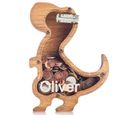 A -Tirelire en bois en forme de dinosaure, réservoir de stockage, cadeaux exquis, décoration pour la maison, le salon et la chambre-0
