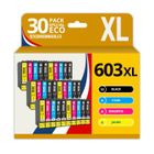Cartouches d'encre 603XL - 123CONSOMMABLES - Pack de 30 - Compatible Epson XP-2100 XP-2155 XP-3