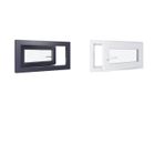 HEXA'FEN Fenetre PVC - LxH 800x400 mm - Triple vitrage - Blanc intérieur - Anthracite extérieur - Ferrage Droite