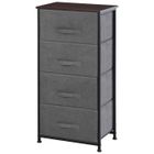 HOMCOM - meuble de rangement - Tissu - 45x30x92cm - Gris