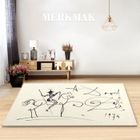 YSINOBEAR Tapis de Salon - MERKMAK - Design Moderne de Tapis Motifs, Tapis d'art Unique 120*160cm - Intérieur