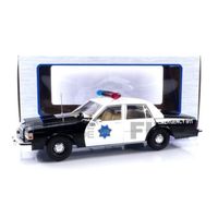 Voiture Miniature de Collection - MCG 1/18 - CHEVROLET Caprice - San Francisco Police Department 1987 - Black / White - 18389POL