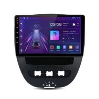 Junsun Autoradio Android 12 2Go+64Go pour Peugeot 107 Toyota Aygo Citroen C1 10 Pouces avec Carplay GPS WiFi Bluetooth Android Auto