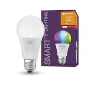 LEDVANCE Lampe Smart+ avec technologie ZigBee, 9W, A60, mat, culot E27, couleur de lumière RGBW réglable, 806lm, paquet de 1