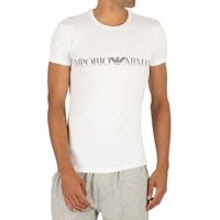 Emporio Armani Homme T-shirt avec logo méga, Blanc