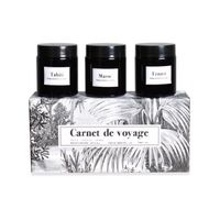 Coffret De 3 Bougies Carnet De Voyage Figuier, Vanille Et Ambre