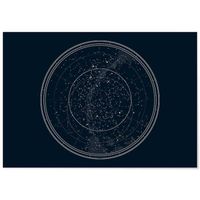 Tableau Panorama Carte des Étoiles 100x70 cm - Imprimée sur Toile - Tableau Nature Paysage