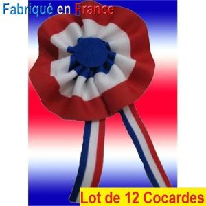 Pin's France  Corcarde Française Tricolore